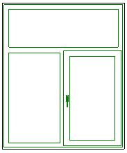 Окно двустворчатое с фрамугой