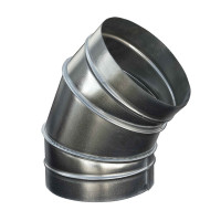 Отвод круглый 45 гр - оцинкованная сталь smay