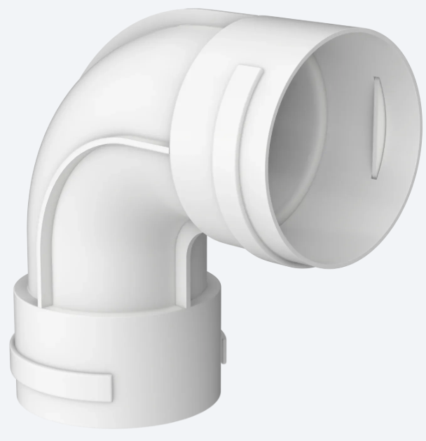 Отвод 90° для гибкого воздуховода DN 110