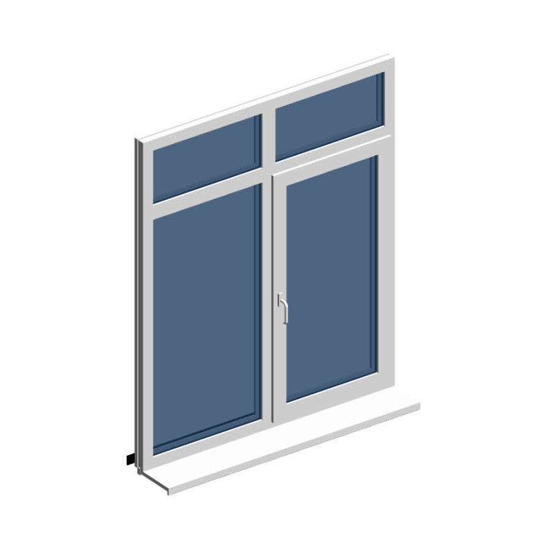 Окно 2-ств. с 2-мя фр. сверху Thermotech 752(кл.А)