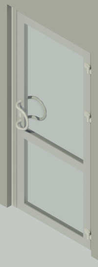 СИАЛ КП45 Одностворчатая дверь в проем с отк. наружу