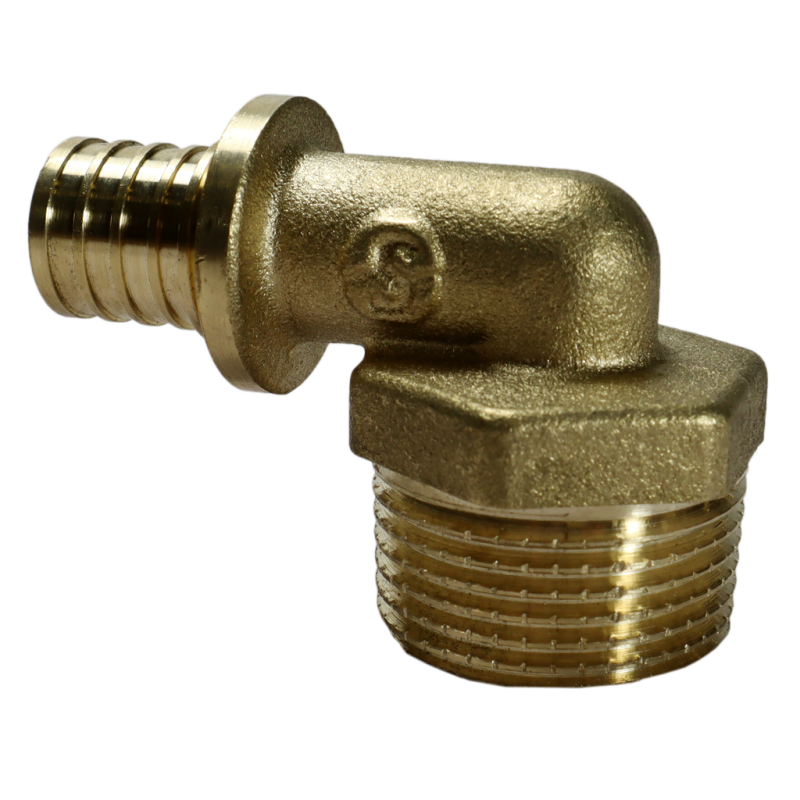 Угольник с переходом на резьбу НР латунь