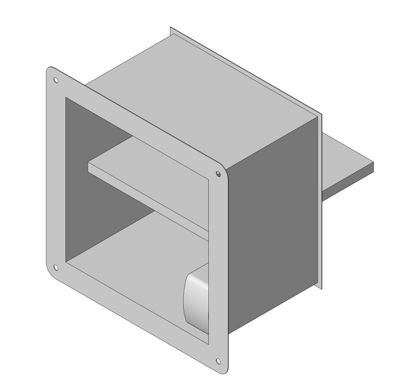 Клапан стеновой прямоугольный НО СЛ-КПП-С