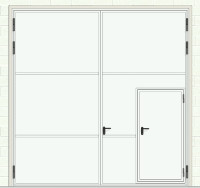 Ворота противопожарные распашные ВПР-60К с калиткой