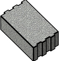 Керамзитобетонные блоки для стен полнотелые шириной 300 мм