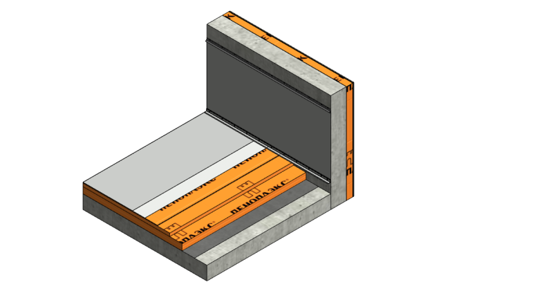 Заведение мембраны под краевую рейку с мех. фиксацией