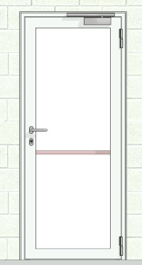 Дверь остекленная ДПО-Огнедекор-01/30