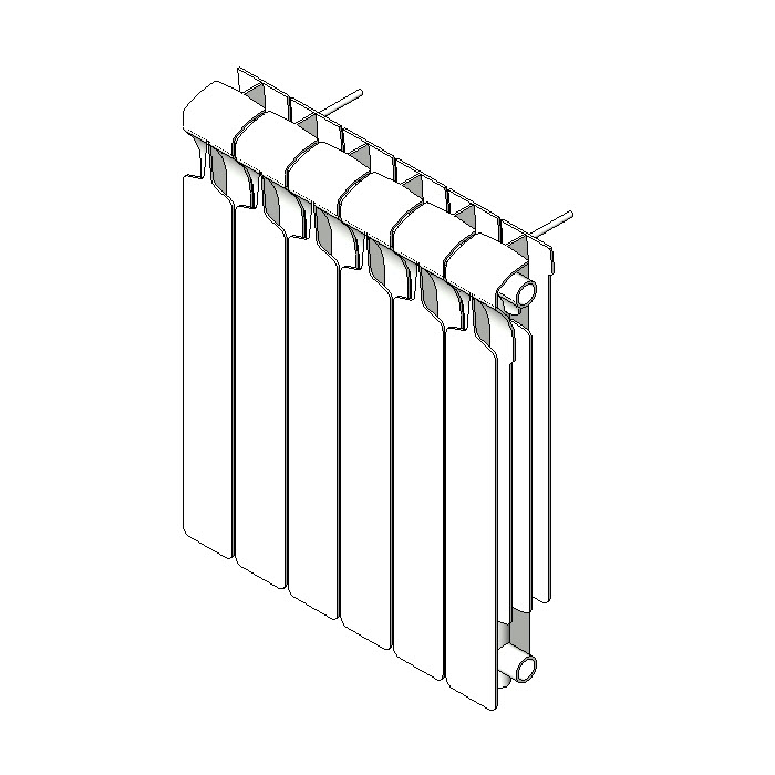 STOUT VEGA 500 6 секций радиатор биметаллический боковое подключение (белый RAL 9016)
