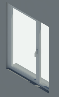 СИАЛ КП40 Окно со створкой и глухой частью