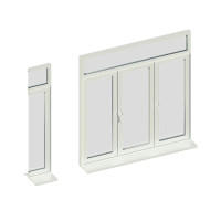 Окно 3-ств. комбинир., с фрамугой сверху, KÖMMERLING_76