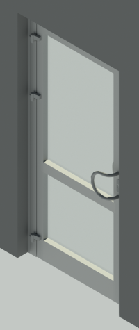 СИАЛ КП45 Одноств. дверь в проем с цоколем отк. внутрь